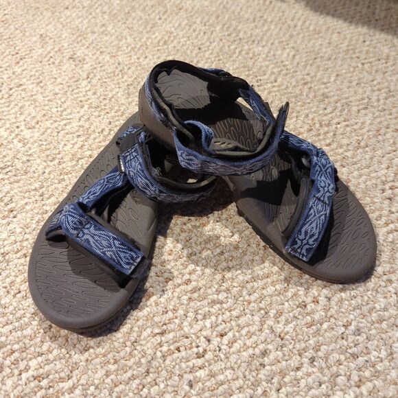 Teva Universal Sandals Womens 6 Blue Geometric Hiking Outdoor Beach - Picture 1 of 7